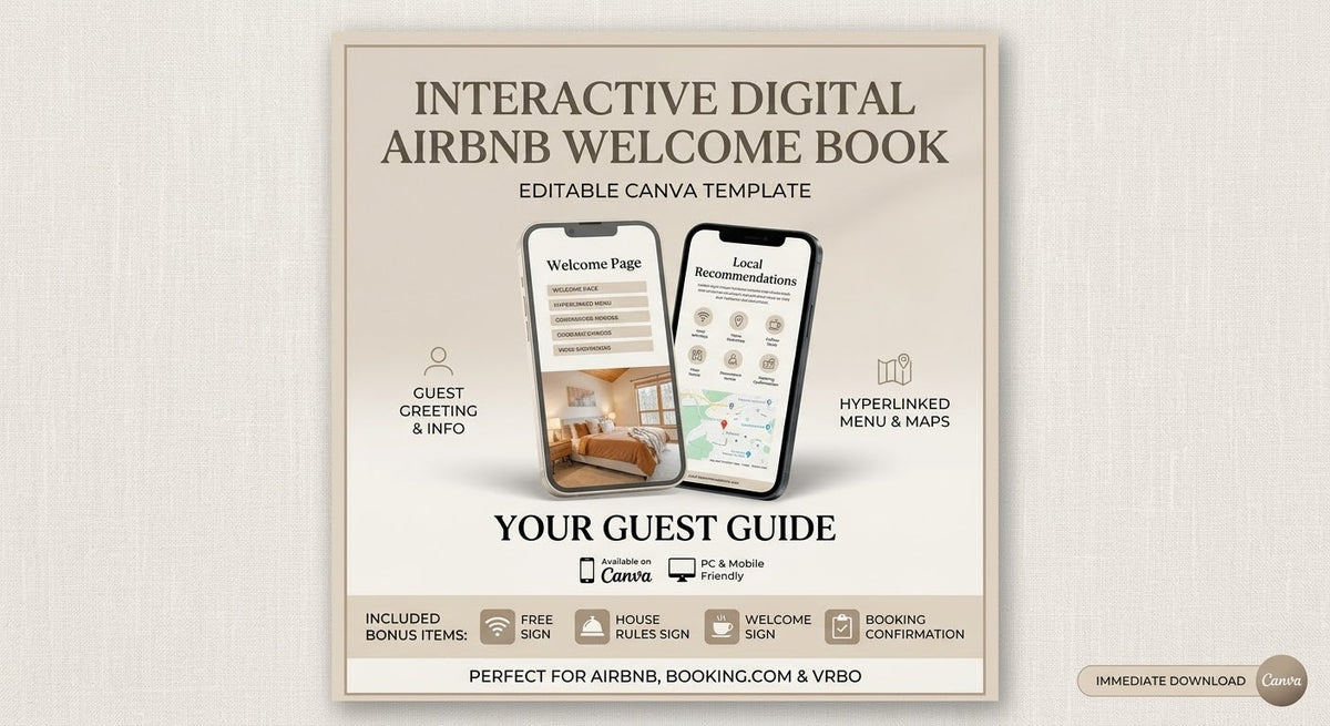 Interactive Digital AirBnB Welcome Book